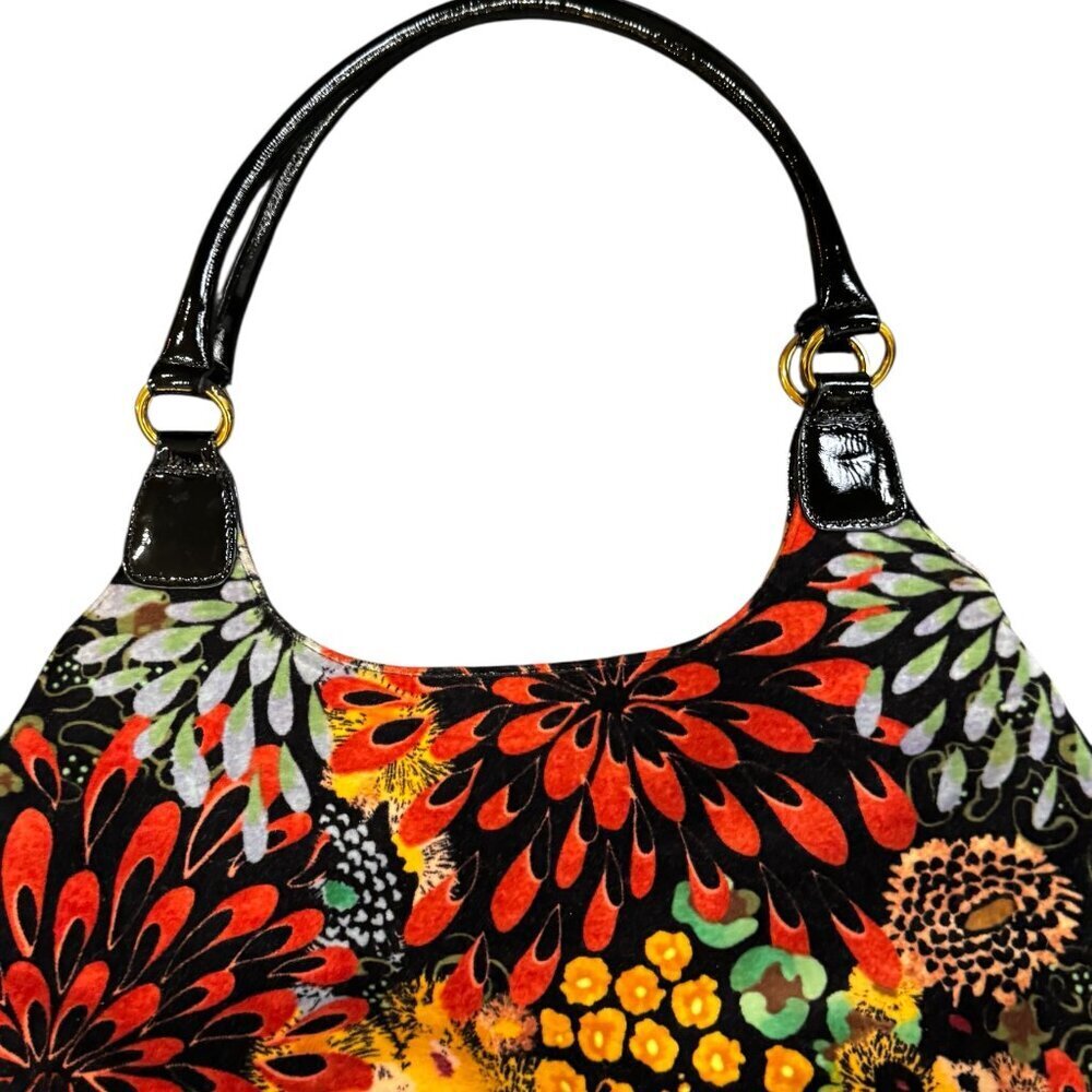 Talbots Floral Velvet Shoulder Bag Statement Purse NWOT - Picture 2 of 4